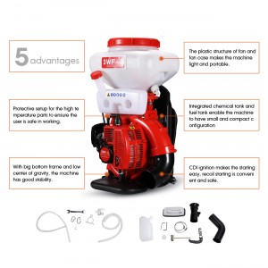 3WF-3(26L) Agricultural Mist Duster Sprayer BackPack Gas Gasoline Powered Mosquito Cold Fogger